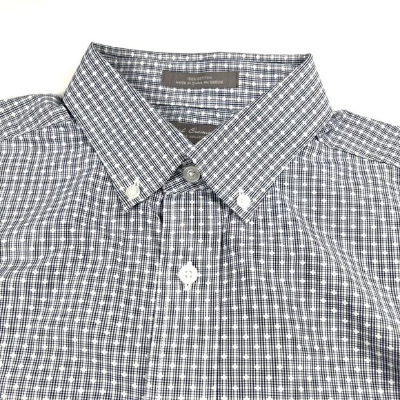Daniel Cremieux Signature Collection Mens Checkered Short Sleeve Shirt Large - Picture 2 of 10
